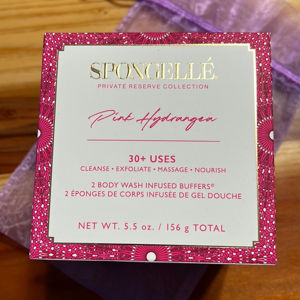 Spongellé PINK HYDRANGEA DUO (2) Body sponge Buffers
